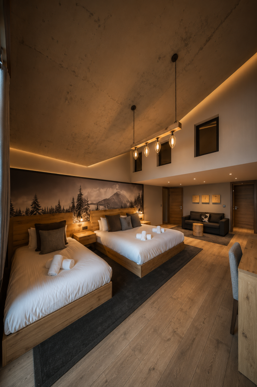 King Suite,Bağlantılı Aile Odası,Şömineli