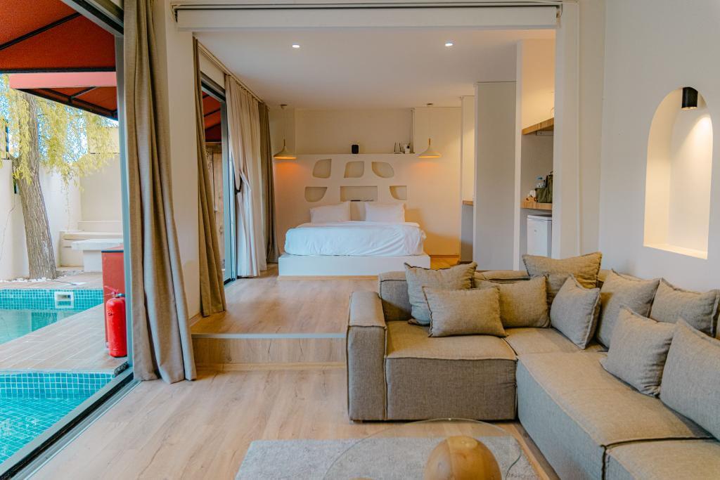King Suite,Havuz ve Bahçe Manzaralı,Isıtmalı Özel Havuzlu