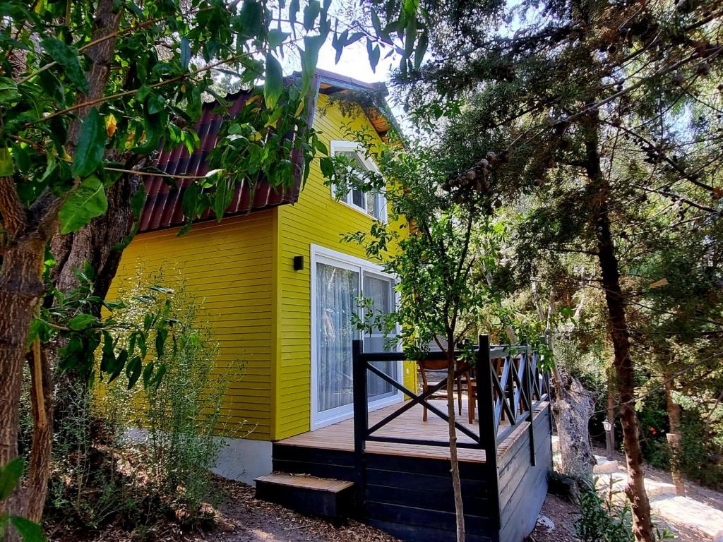 Asma Katlı Bungalow,Deniz ve Dağ Manzaralı,Verandalı