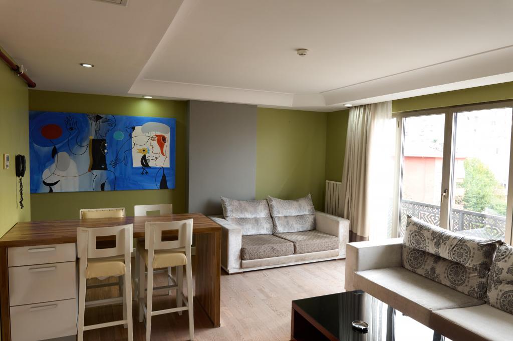 Daire-Tek Yatak Odalı,Şehir Manzaralı,Tam Donanmlı Mutfak - Full Kitchen