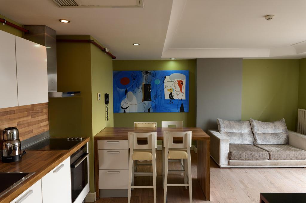 Daire-Tek Yatak Odalı,Şehir Manzaralı,Tam Donanmlı Mutfak - Full Kitchen