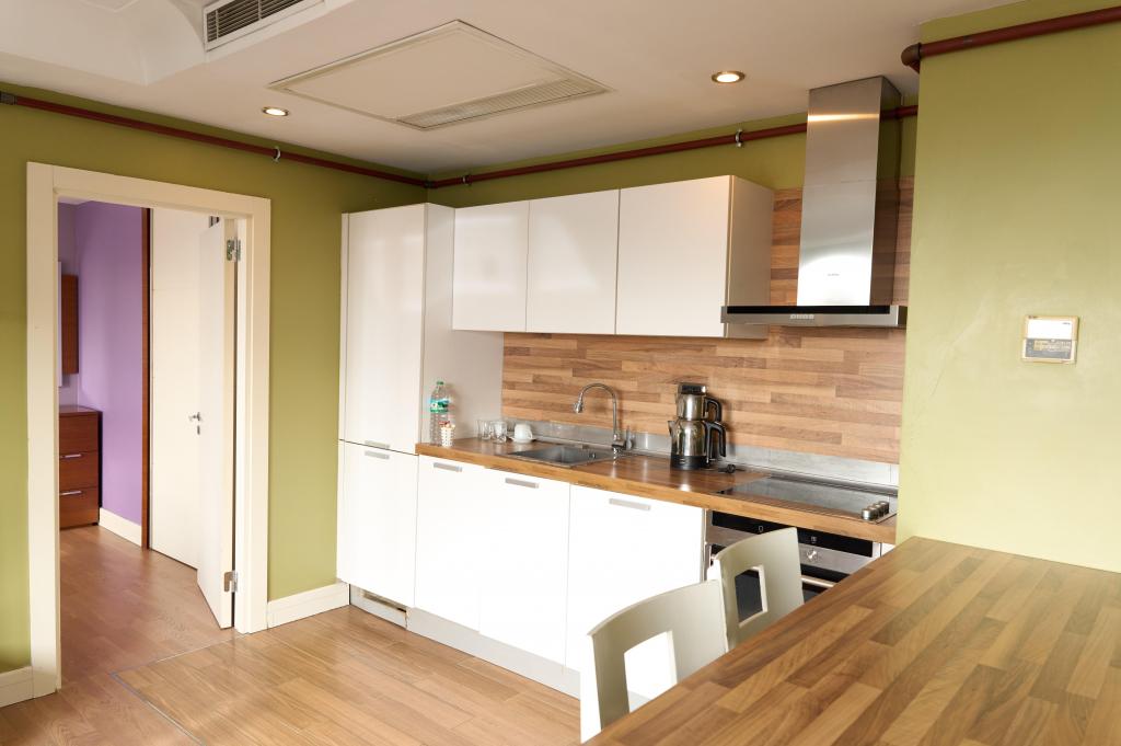 Daire-Tek Yatak Odalı,Şehir Manzaralı,Tam Donanmlı Mutfak - Full Kitchen