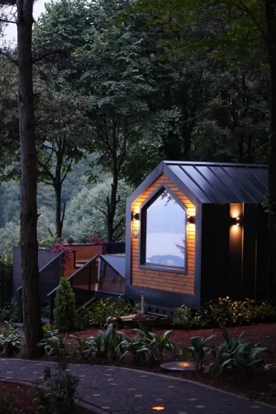 Tiny House, Göl Manzaralı, Isıtmalı Özel Havuzlu